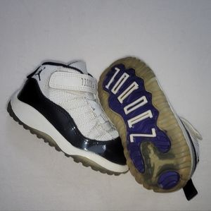 Nike Air Jordan 11 Black/White/concord Toddler Shoes 6c